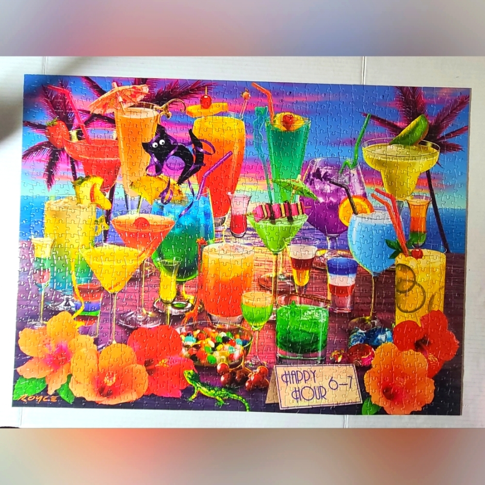 Buffalo Vivid Collection Happy Hour 1000 pieces 26.75"x19.75" *COMPLETE* - Picture 2 of 6